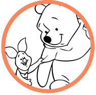 Pooh & Piglet coloring page