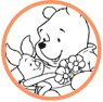 Pooh and Piglet coloring page
