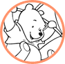 Pooh and Piglet coloring page