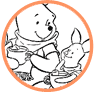 Pooh and Piglet coloring page