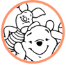 Pooh and Piglet coloring page