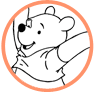 Pooh and Piglet coloring page
