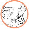 Pooh and Piglet coloring page