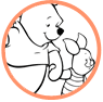 Pooh and Piglet coloring page