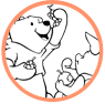 Pooh and Piglet coloring page