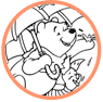Pooh and Piglet coloring page