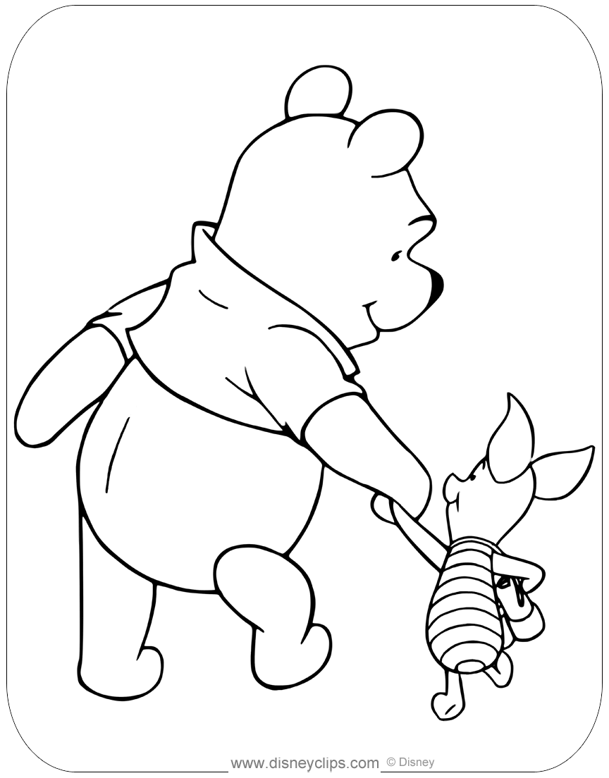 Winnie The Pooh Piglet Coloring Pages Disneyclips Com