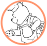 Pooh and Piglet coloring page