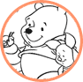Pooh and Piglet coloring page