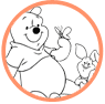 Pooh and Piglet coloring page