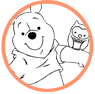 Pooh and Piglet coloring page
