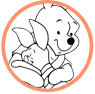 Pooh and Piglet coloring page