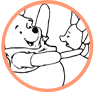 Pooh and Piglet coloring page