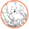 Pooh and Piglet coloring page