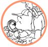 Pooh and Piglet coloring page