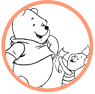 Pooh and Piglet coloring page