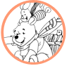 Pooh and Piglet coloring page