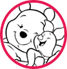 Winnie the Pooh and Piglet Valentine's Day coloring page