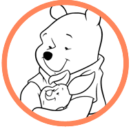 Pooh & Piglet coloring page
