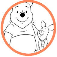 Pooh & Piglet coloring page