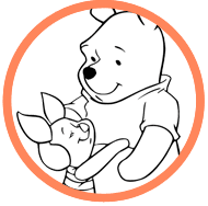 Pooh & Piglet coloring page