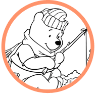 Pooh and Piglet coloring page