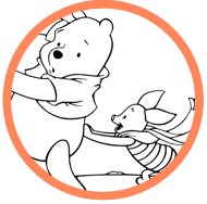 Pooh & Piglet coloring page