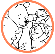 Pooh & Piglet coloring page