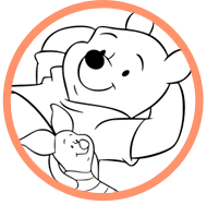 Pooh & Piglet coloring page