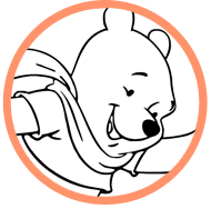 Pooh and Piglet coloring page