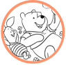 Pooh and Piglet coloring page