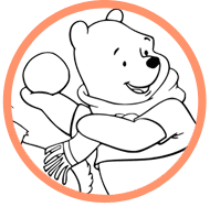 Winnie the Pooh and Rabbit coloring page