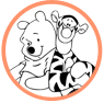 Pooh and Tigger coloring page