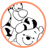 Pooh and Tigger coloring page