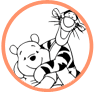 Pooh and Tigger coloring page