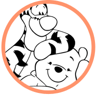 Pooh and Tigger coloring page