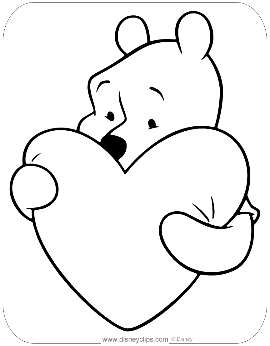 Disney Valentine39s Day Coloring Pages Disneyclipscom