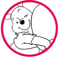 Winnie the Pooh Valentine's Day coloring page