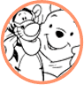 Winnie the Pooh and friends coloring page