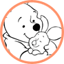 Pooh and Piglet coloring page