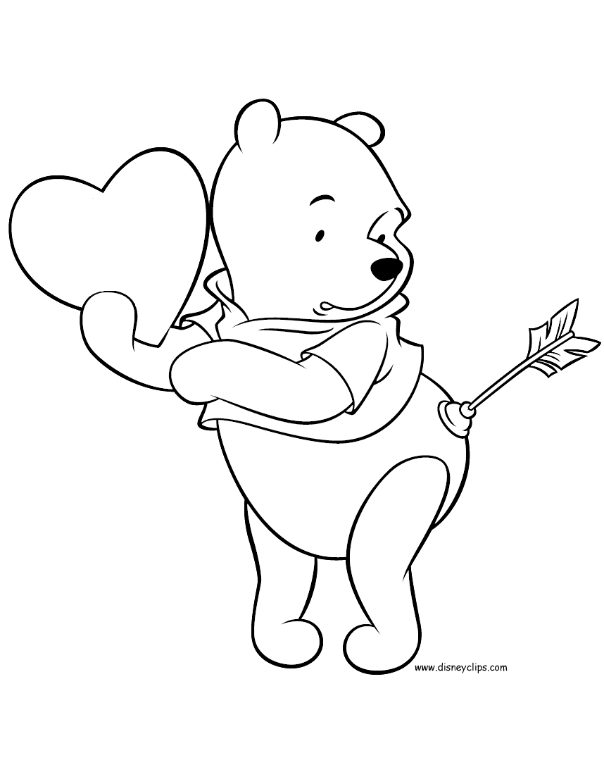 Disney Valentine39s Day Coloring Pages Disneyclipscom