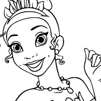 Tiana coloring page