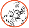 Pua and Heihei coloring page