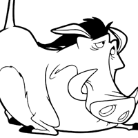 Pumbaa coloring page