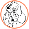 Lady and the Tramp puppies coloring page