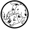 101 Dalmatians puppies coloring page