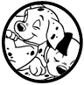 101 Dalmatians puppies coloring page