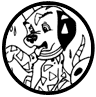 101 Dalmatians puppies coloring page