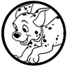 101 Dalmatians puppies coloring page