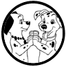 101 Dalmatians puppies coloring page